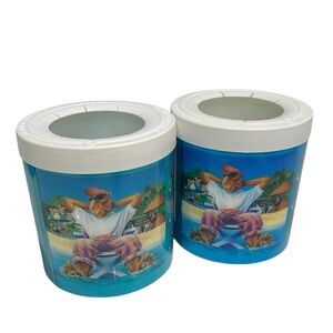 1991 Vintage Camel Club Hard Shell Coozie Joe Cool Wish you Were Here Set of 2